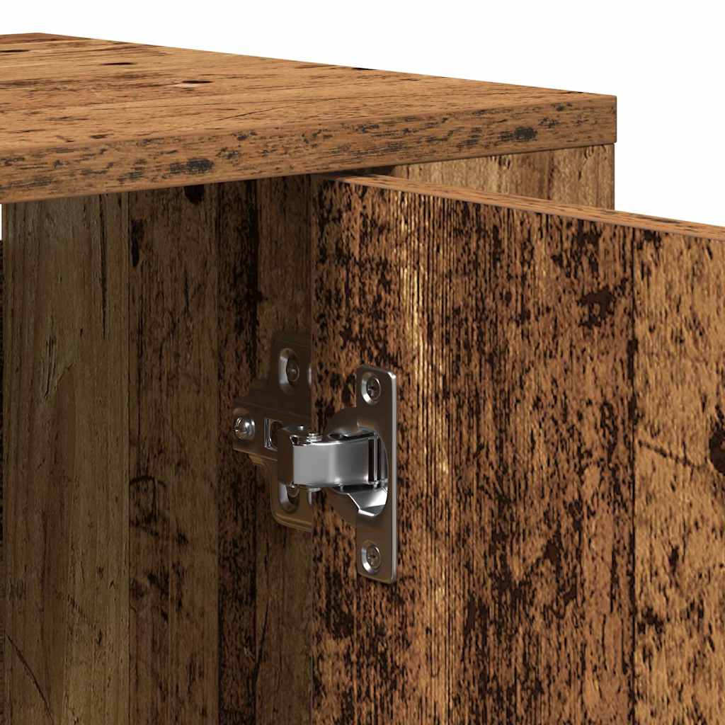 Highboard mit Schubladen Altholz 80 x 33 x 150 cm Holzwerkstoff