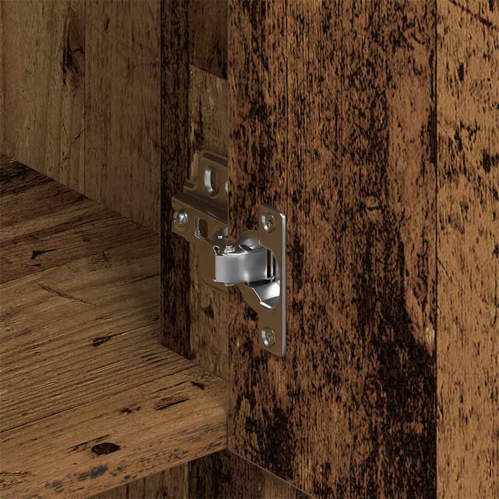 Highboard mit Schubladen Altholz 80 x 33 x 150 cm Holzwerkstoff