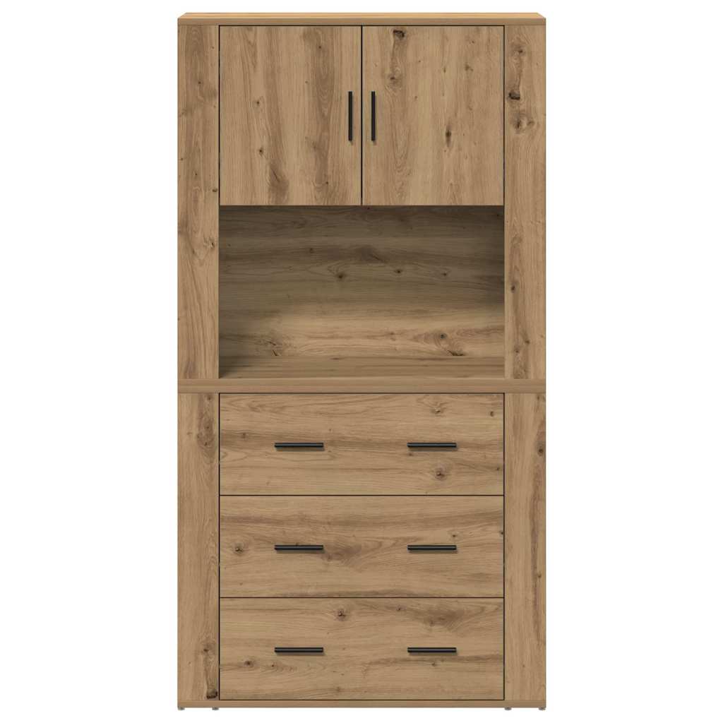 Highboard Artisan-Eiche 80 x 33 x 150 cm Holzwerkstoff