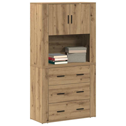 Highboard Artisan-Eiche 80 x 33 x 150 cm Holzwerkstoff