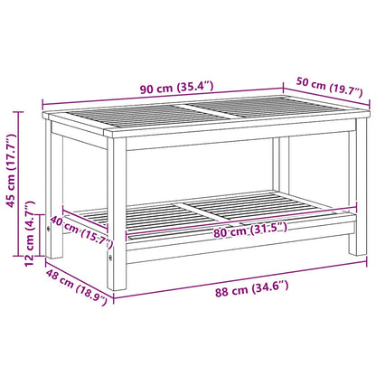 Couchtisch Braun 110 x 55 x 45 cm Akazie Massivholz