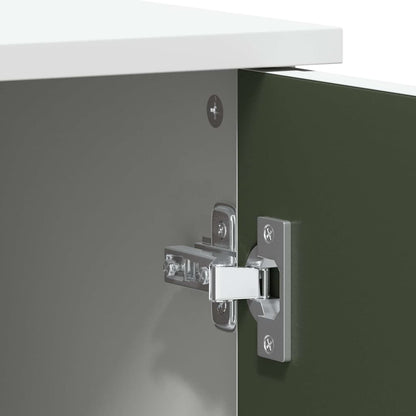 Kreidekasten mit Regal mit Speicher mit Tür Weiß Holzwerkstoff