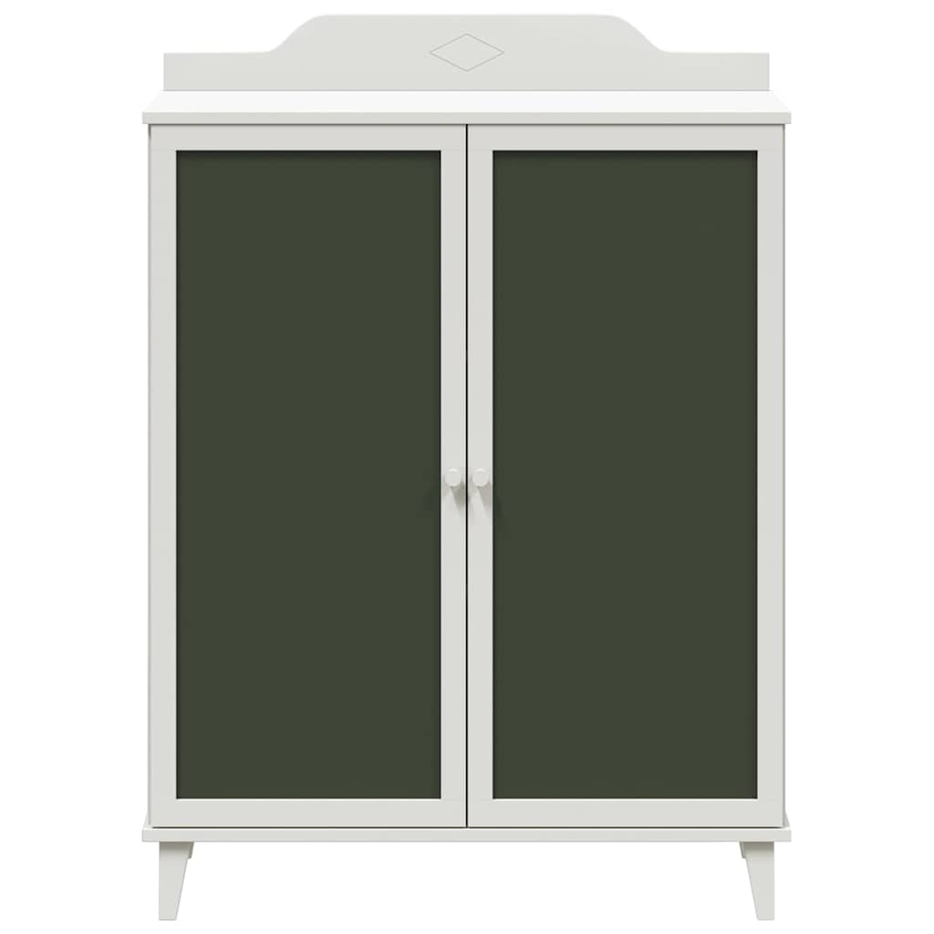 Kreidekasten mit Regal mit Speicher mit Tür Weiß Holzwerkstoff