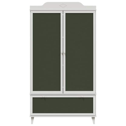 Kreidetafel Kleiderschrank mit Schubladen Weiß Holzwerkstoff