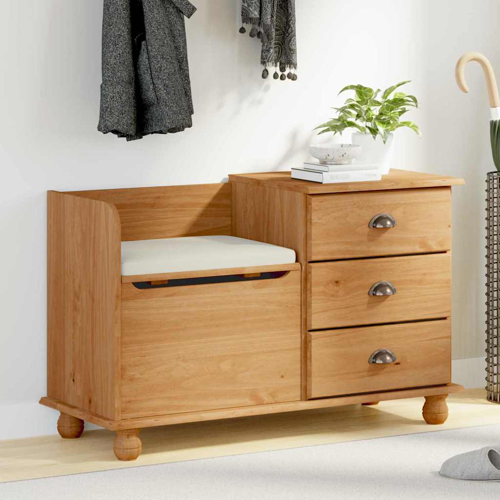 Aufbewahrungsbank für den Eingangsbereich ASKIM Braun