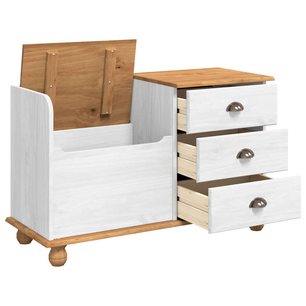 Aufbewahrungsbank für den Eingangsbereich ASKIM Weiß