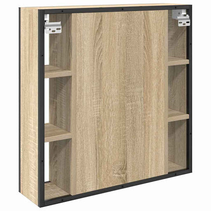 Badezimmer-Spiegelschrank Beige 60 x 16 x 60 cm Holzwerkstoff