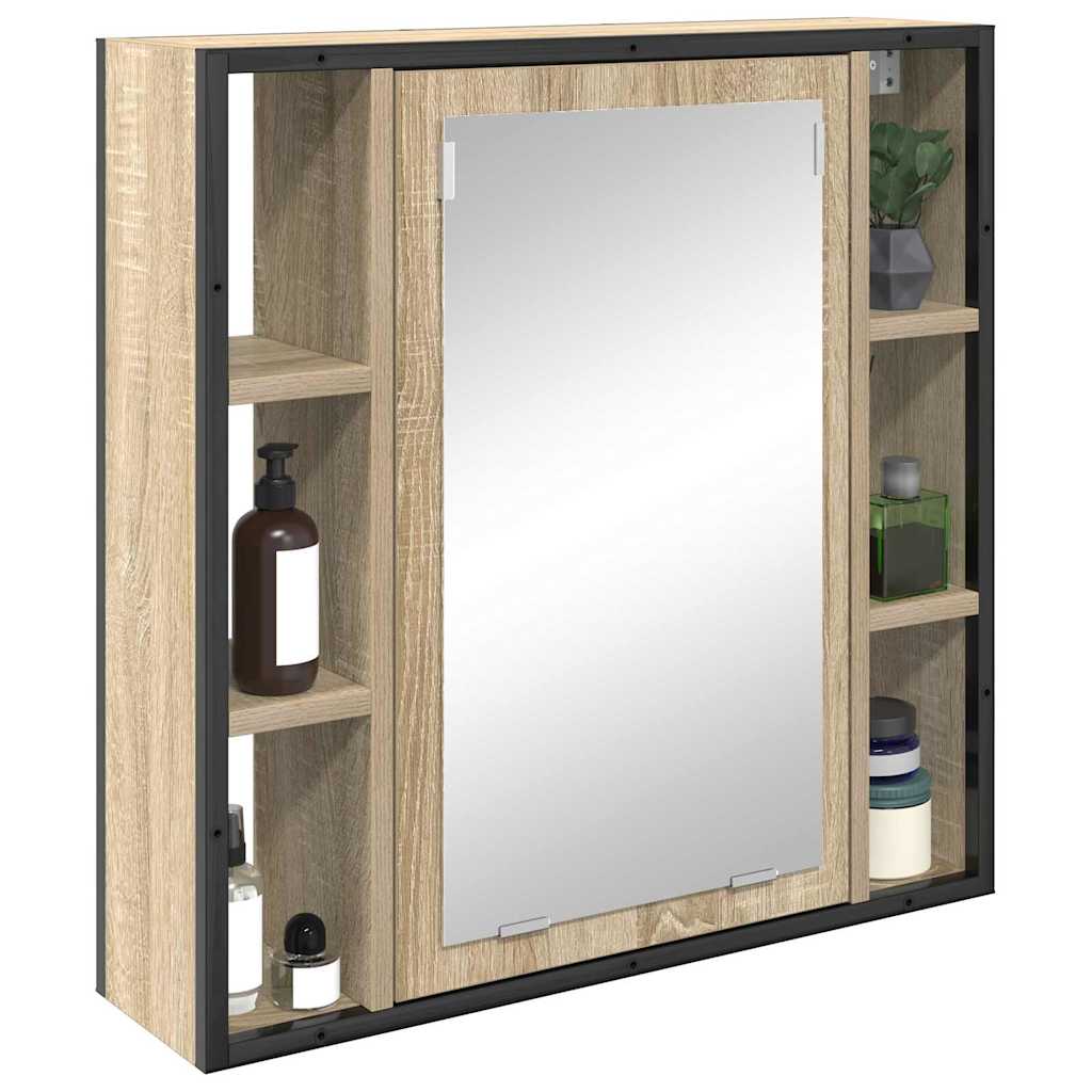 Badezimmer-Spiegelschrank Beige 60 x 16 x 60 cm Holzwerkstoff