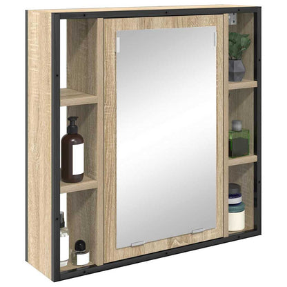 Badezimmer-Spiegelschrank Beige 60 x 16 x 60 cm Holzwerkstoff