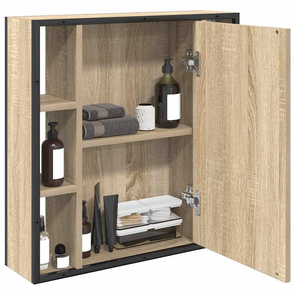 Badezimmer-Spiegelschrank Beige 60 x 16 x 60 cm Holzwerkstoff