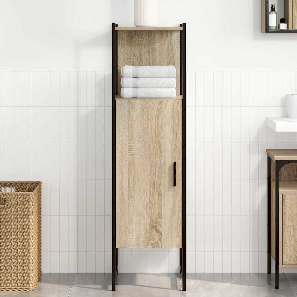 Badezimmer Schrank Beige 33 x 33 x 120.5 cm Holzwerkstoff