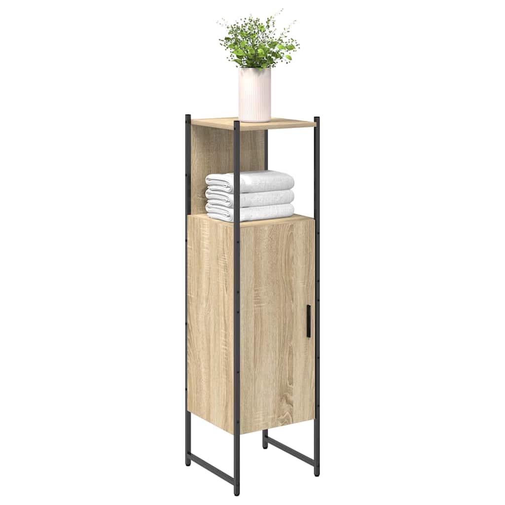 Badezimmer Schrank Beige 33 x 33 x 120.5 cm Holzwerkstoff