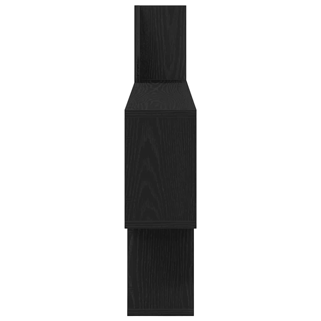 Wandregal Schwarz Eichen-Optik 100x15x70 cm Holzwerkstoff