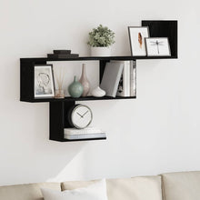 Wandregal Schwarz Eichen-Optik 100x15x70 cm Holzwerkstoff