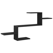 Wandregal Schwarz Eichen-Optik 104x15x49 cm Holzwerkstoff