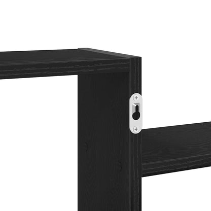 Wandregal Schwarz Eichen-Optik 104x15x49 cm Holzwerkstoff