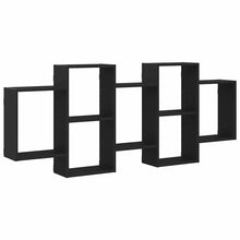 Wandregal Schwarz Eichen-Optik 159x18x65 cm Holzwerkstoff