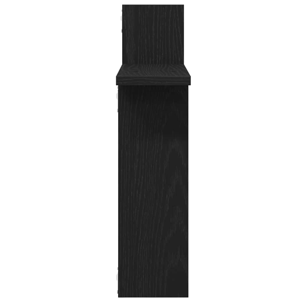 Wandregale 2 Stk. Schwarz Eichen-Optik 50x12x50cm Holzwerkstoff