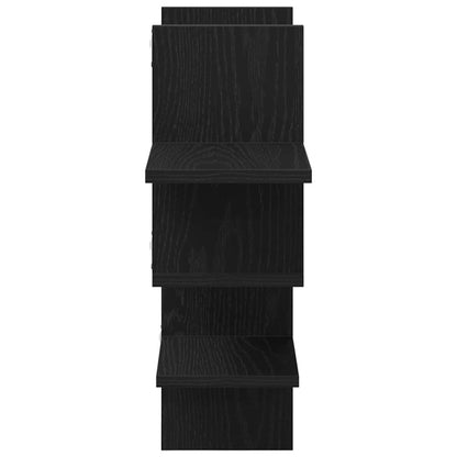 Wandregal Schwarz Eichen-Optik 124,5x18x60,5 cm Holzwerkstoff