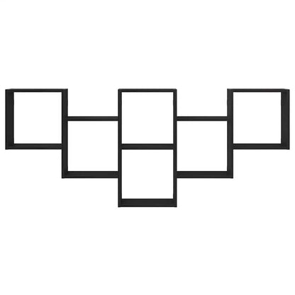 Wandregal Schwarz Eichen-Optik 159x18x66 cm Holzwerkstoff