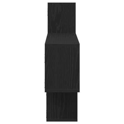 Wandregal Schwarz Eichen-Optik 167,5x18x68 cm Holzwerkstoff