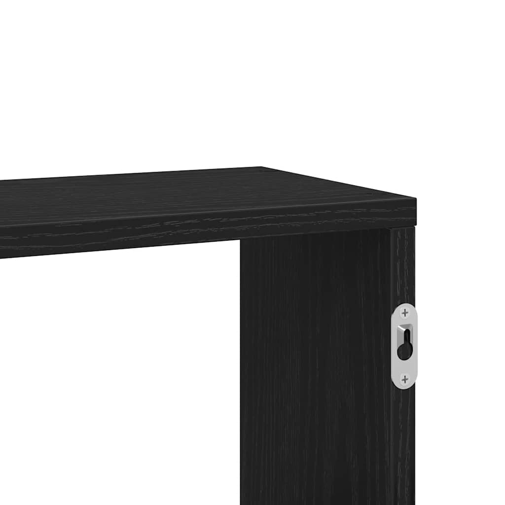 Wandregal Schwarz Eichen-Optik 167,5x18x68 cm Holzwerkstoff