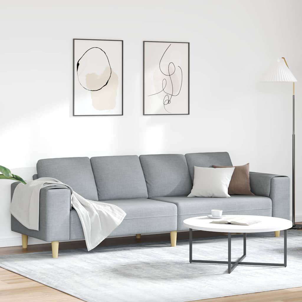 Sofa Set Hellgrau Stoff