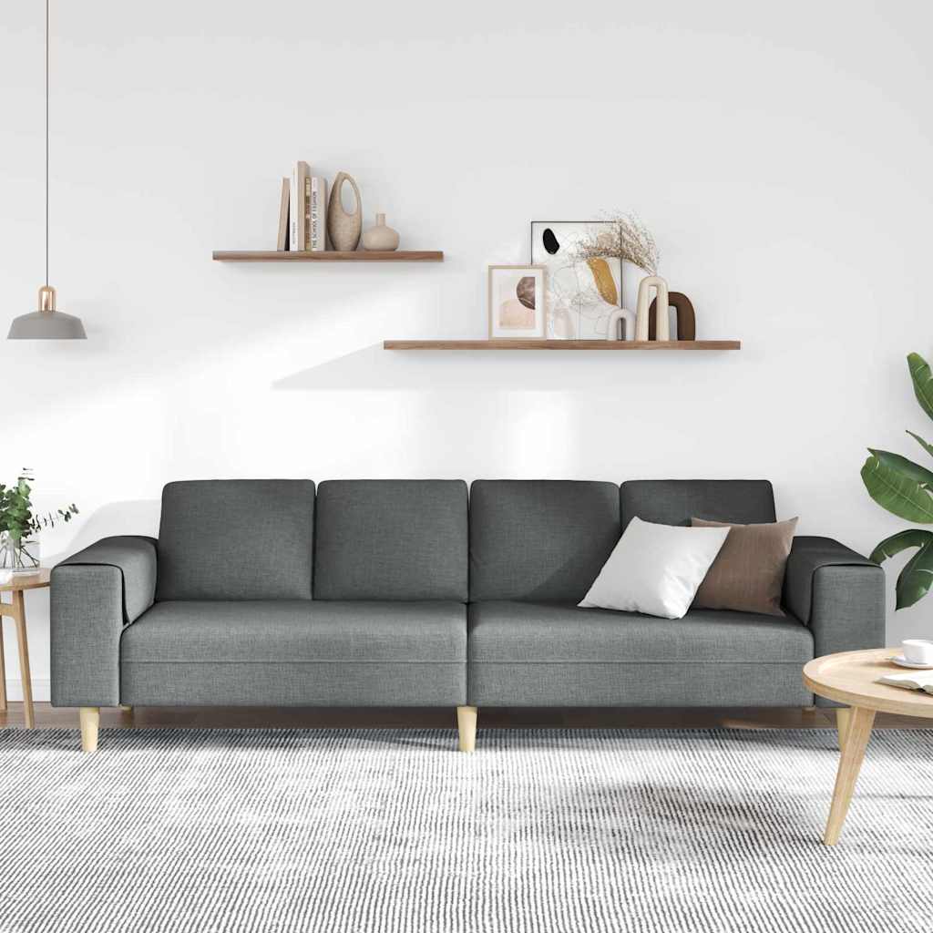 Sofa Set Dunkelgrau Stoff