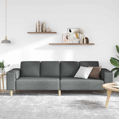 Sofa Set Dunkelgrau Stoff