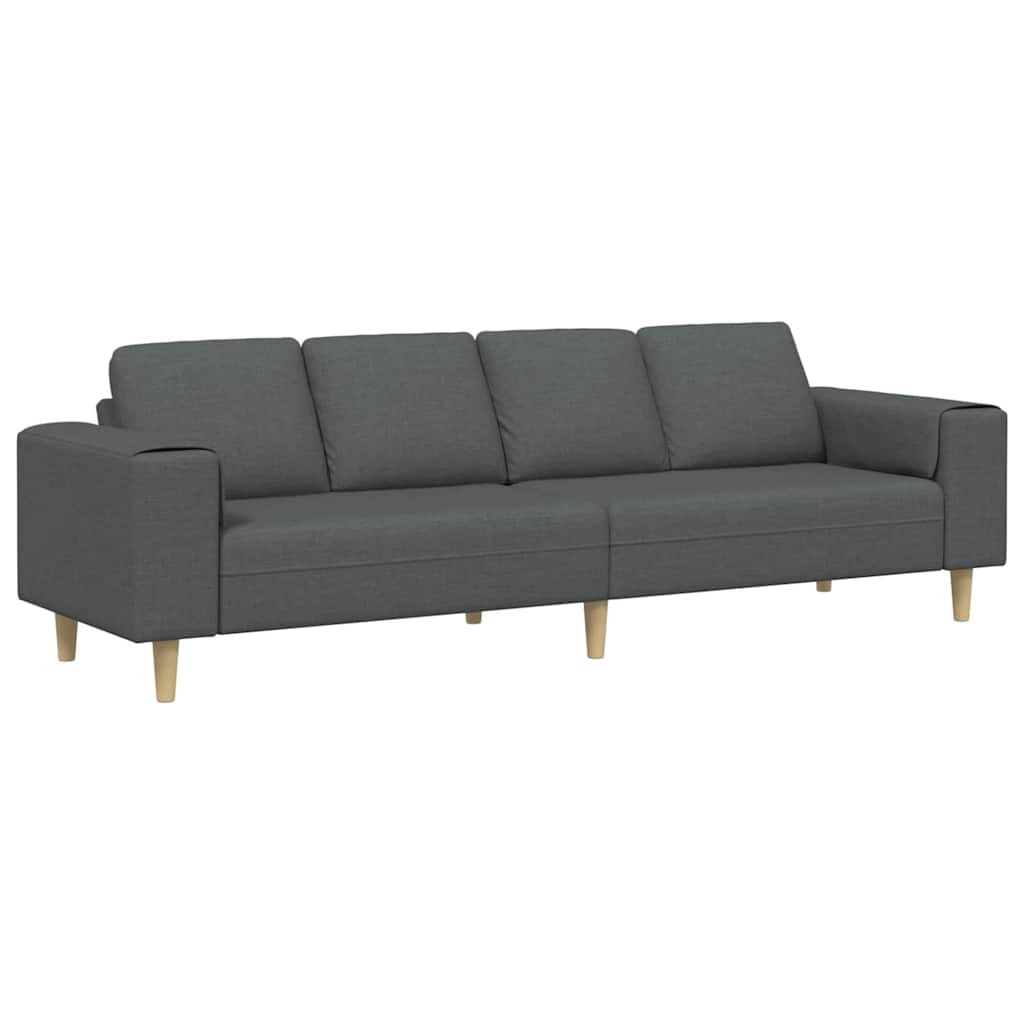 Sofa Set Dunkelgrau Stoff