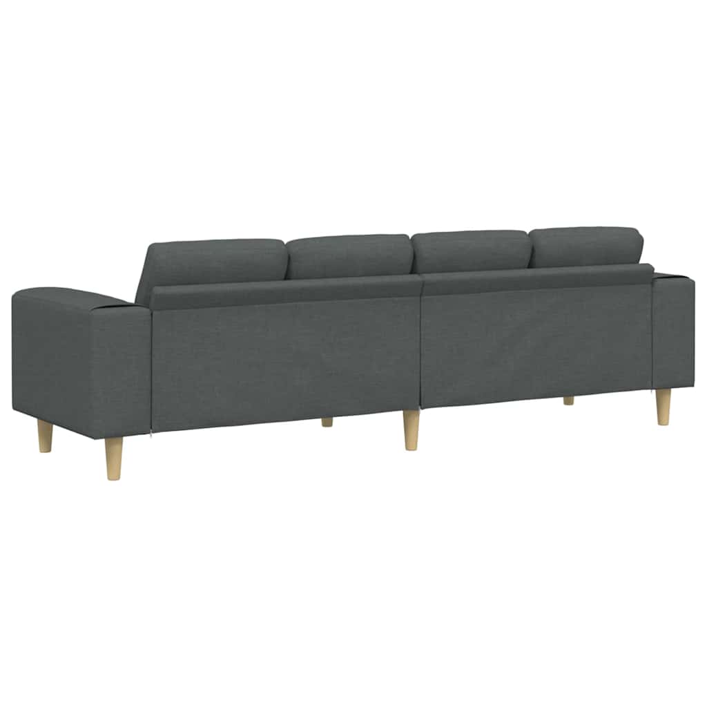 Sofa Set Dunkelgrau Stoff