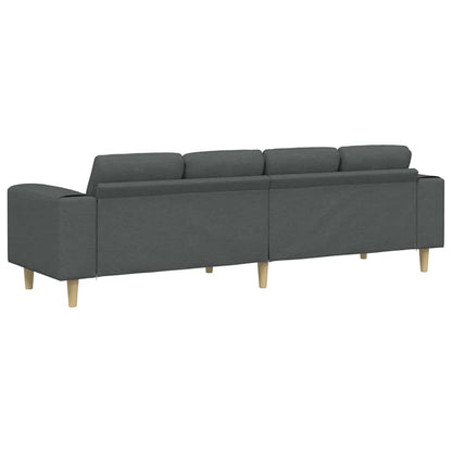 Sofa Set Dunkelgrau Stoff