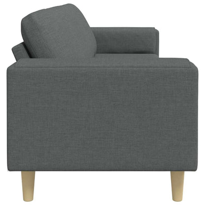 Sofa Set Dunkelgrau Stoff