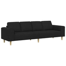 Sofa Set Schwarz Stoff