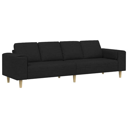 Sofa Set Schwarz Stoff