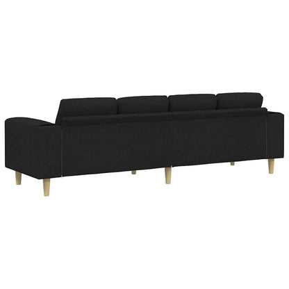 Sofa Set Schwarz Stoff
