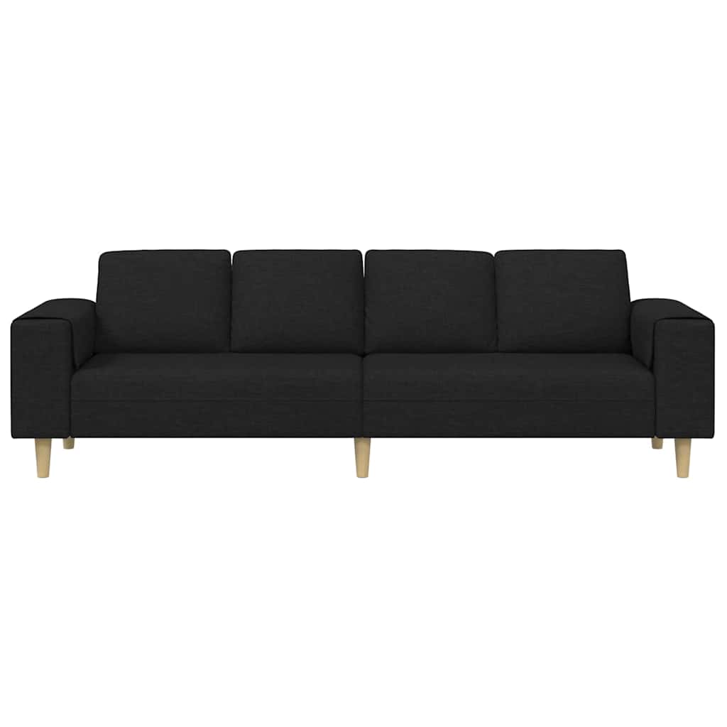 Sofa Set Schwarz Stoff