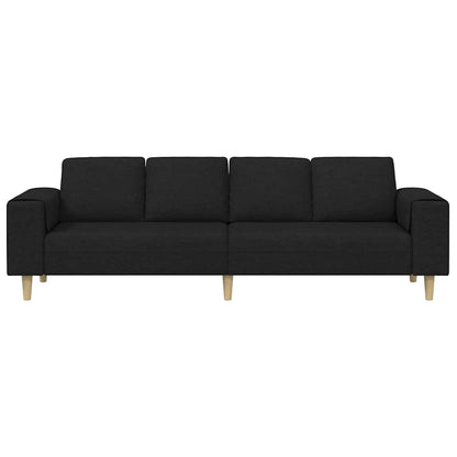 Sofa Set Schwarz Stoff
