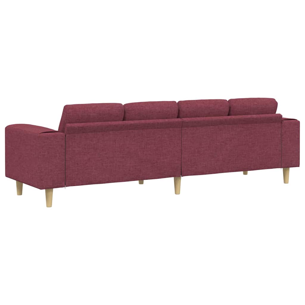 Sofa Set Weinrot Stoff