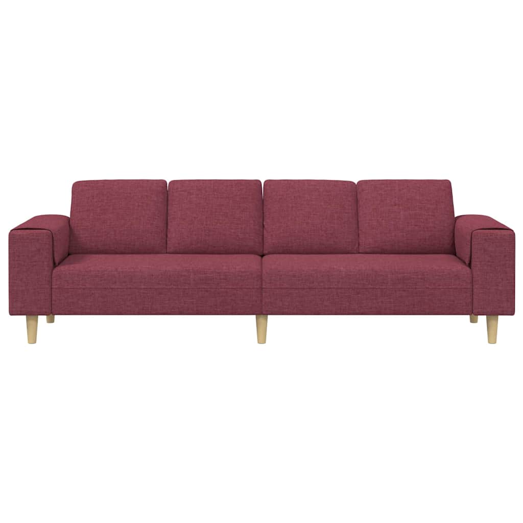 Sofa Set Weinrot Stoff