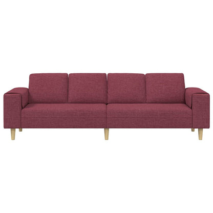 Sofa Set Weinrot Stoff