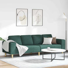 Sofa Set Dunkelgrün Stoff