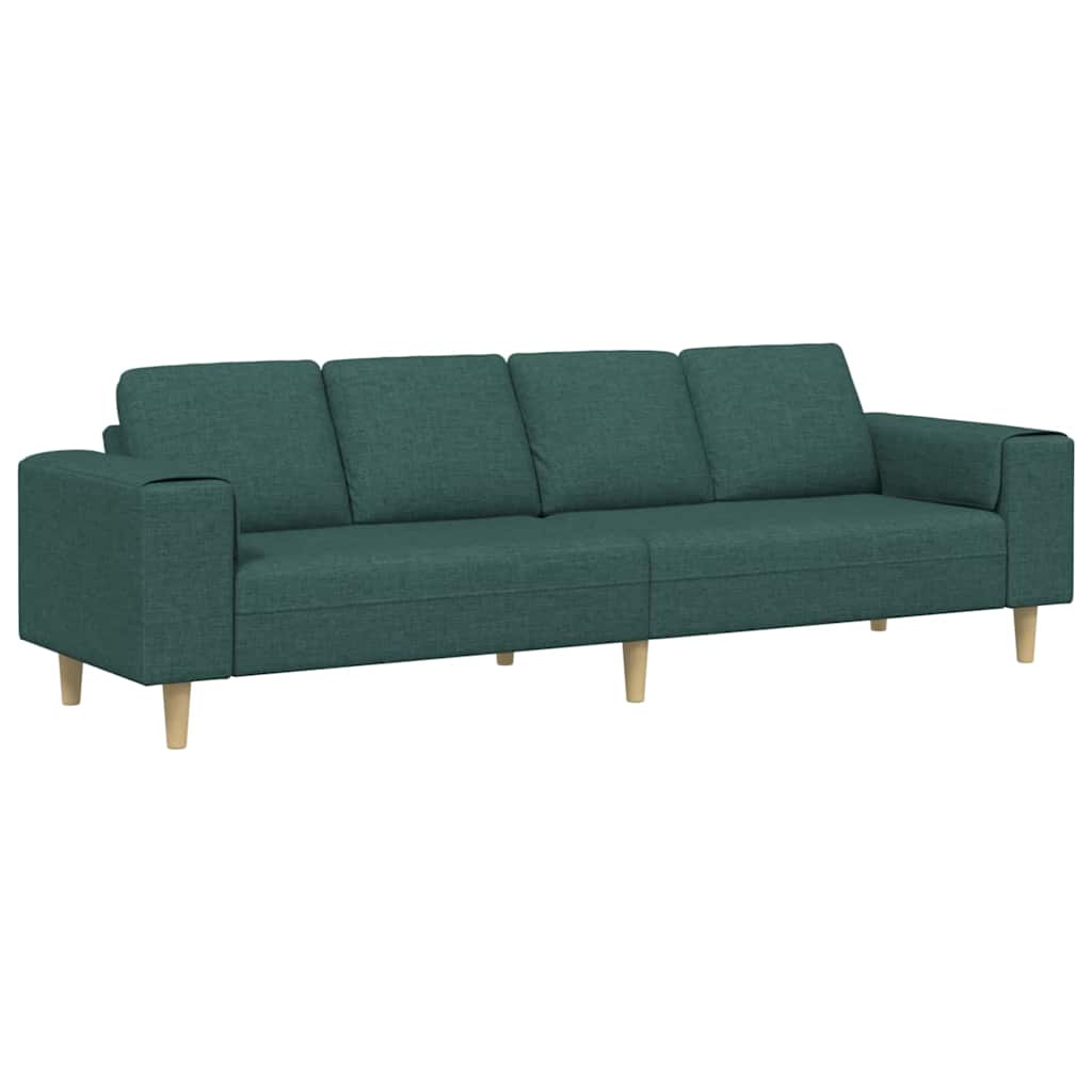 Sofa Set Dunkelgrün Stoff