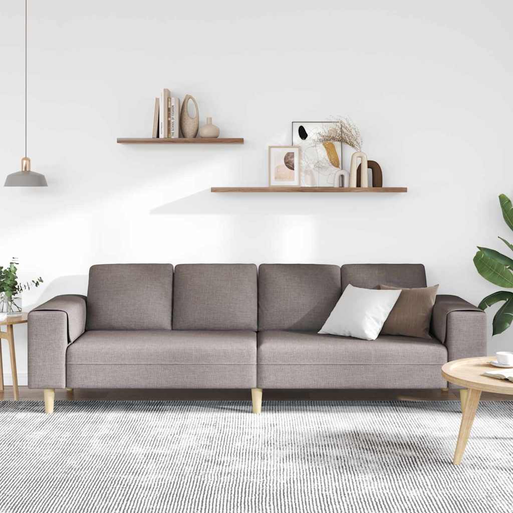 Sofa Set Taupe Stoff