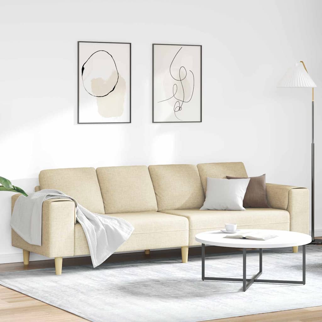 Sofa Set Creme Stoff