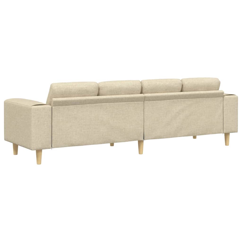 Sofa Set Creme Stoff