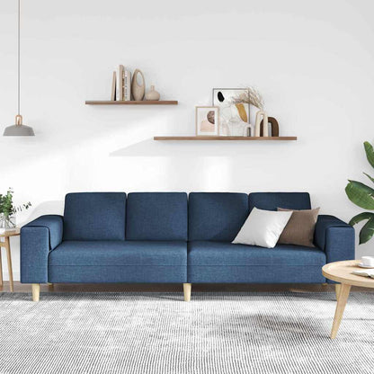 Sofa Set Blau Stoff