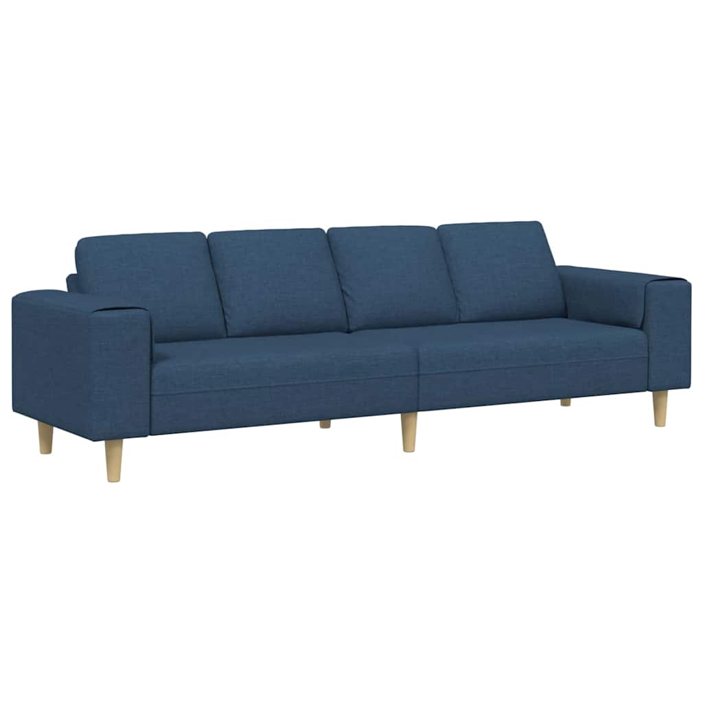 Sofa Set Blau Stoff