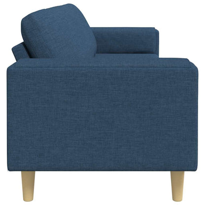 Sofa Set Blau Stoff