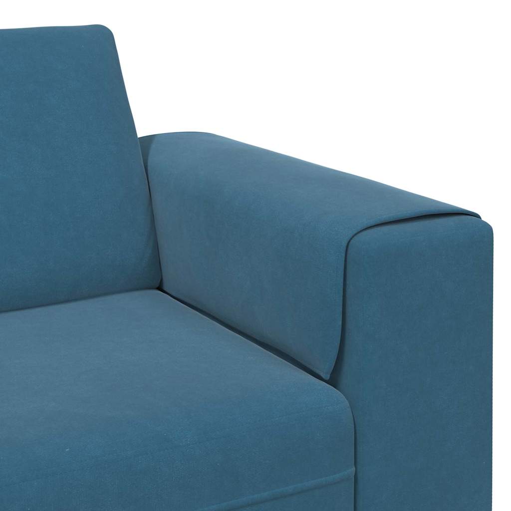 Sofa Set Blau Samt